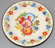 Ditmar 6 darab dísztál és egy falidísz, jelzett, kopással, d: 23 cm