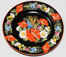 Ditmar 6 darab dísztál és egy falidísz, jelzett, kopással, d: 23 cm