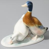 Metzler &amp; Ortloff porcelán kacsák, kézzel festett, jelzett, hibátlan, 15x13 cm