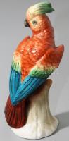 Sitzendorf papagáj. Jelzett, kézzel festett, egészen minimális kopással, m: 14 cm