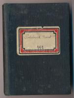 1940 Repülési napló motoros sportrepülők számára, fénykép nélkül, több oldalnyi bejegyzéssel