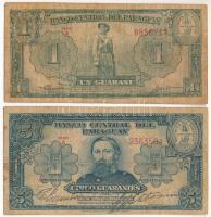 Paraguay 1952(1958) 1G "A" + 5G "A" T:VG Paraguay 1952(1958) 1 Guarani "A" + 5 Guaranies "A" C:VG Krause P#185a, P#186a