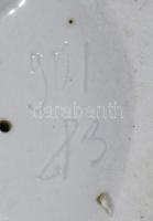 Royal Dux Konigova szánkózó fiú, jelzett: Konigova, kézzel festett, hibátlan, 12x10 cm