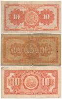 Peru 1958-1965. 10S (3xklf) T:F,VG
Peru 1958-1965. 10 Soles de Oro (3xdiff) C:F,VG
Krause P#82, P#...