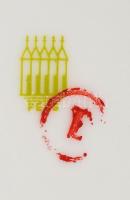 Alföldi kékpöttyös kancsó + Zsolnay kékpöttyös bögre, jelzett, m: 20 cm