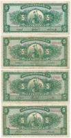 Peru 1962-1968. 5S (4xklf) T:F, közte szép papír Peru 1962-1968. 5 Soles de Oro (4xdiff) C:F, including fine paper Krause P#83a