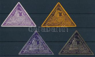 1932 Budapest-Bécs Endresz György emlék légijárat aviatikai kiállítás 4 db levélzáró