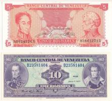 Venezuela 1977. 10B "B23581404" + 1989. 5B T:AU Venezuela 1977. 10 Bolívares "B23581404" + 1989. 5 Bolívares C:AU Krause P#51f, P#70b