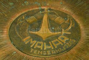 Mahart tengerhajózás réz falitál, d: 26 cm