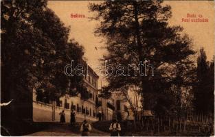 1907 Szliács, Sliac; Buda és Pest szállodák. Kerekes Miklós kiadása 981. / hotels, spa (szakadás / tear)