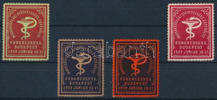 1929 Magyarországi Gyógyszerész Egyesület kongresszusa 4 db levélzáró