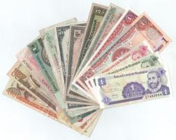 Vegyes, 14db-os külföldi bankjegy tétel, közte Costa Rica 1973. 5C + Dominikai Köztársaság 2001. 20P + 100P + 3db csekk, stb. T:UNC-VG Mixed, 14pcs foreign banknote lote, including Costa Rica 1973. 5 Colones + Dominican Republic 2001. 20 Pesos de Oro + 100 Pesos de Oro + 3pcs cheque, etc. C:UNC-VG