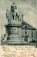 1899 Pozsony, Pressburg, Bratislava; Mária Terézia szobor. Schmidt Edgar kiadása / Maria-Theresia-Monument / monument, statue (fl)