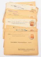 1939 Felvidéki Tejtermékipar számára küldött 30 darab üzleti válasznyomtatvány, bélyeggel, pecséttel