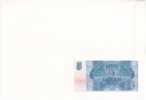 Lettország 1992. 5R felbélyegzett borítékban, bélyegzéssel T:UNC
Latvia 1992. 5 Rublis in envelope ...