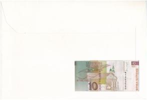 Szlovénia 1992. 10T felbélyegzett borítékban, bélyegzéssel T:UNC
Slovenia 1992. 10 Tolarjev in enve...