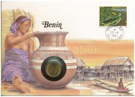Benin felbélyegzett boríték, bélyegzéssel, benne Nyugat Afrikai Államok 1972. 5Fr, német nyelvű leírással T:UNC Benin envelope with stamp and cancellation, in it West African States 1972. 5 Francs with German description C:UNC