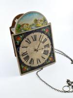 Falióra kézzel festett számlappal, súlyok nélkül, 29x20 cm