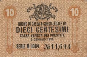 Olaszország/Velence/osztrák-magyar megszállás 1918. 5c, 10c, 50c, 1L, 2L, 10L összesen 6klf db T:II,...