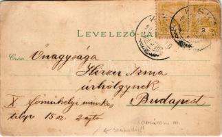 1900 Kisbér, Kozma és Wenckheim emlék, Ménesparancsnokság kastély, Pulai ménes, vízesés. Carl Otto H...