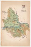 Párkány, Parkan, Stúrovo; Esztergom vármegye, Párkányi járás térképe. Károlyi Gy. kiadása / map of Esztergom County (EM)