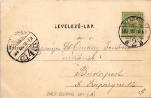 1903 Szabadka, Subotica; Városháza, Terézia nagytemplom. Heumann Mór kiadása / town hall, church. Ar...