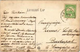 1909 Neszmély, indóház, vasútállomás. Nobel Adolf kiadása (EK)