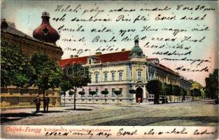 1905 Eszék, Essegg, Osijek; Kolodvorska cesta. Selzer i Rank / Bahnhofstrasse / Vasút utca / street (EB)