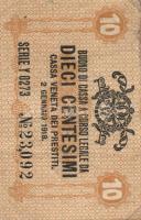 Olaszország/Velence/osztrák-magyar megszállás 1918. 10c (2x), 50c, 1L összesen 4db T:II,III