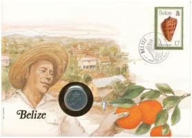 Belize 1980. 5c Al felbélyegzett borítékban, alkalmi bélyegzéssel, német nyelvű leírással T:AU Belize 1980. 5 Cents Al in envelope with stamp, and cancellation, with German description C:AU