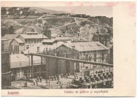 Lupény, Lupeni; Fabrica de gudron si superfosfat / Kátrány- és szuperfoszfátgyár / factory (vágott / cut)