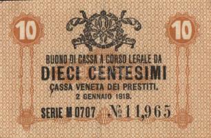 Olaszország/Velence/osztrák-magyar megszállás 1918. 10c (3x), 50c (3x) összesen 6db T:II