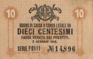 Olaszország/Velence/osztrák-magyar megszállás 1918. 10c (3x), 50c (3x) összesen 6db T:II