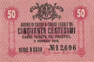 Olaszország/Velence/osztrák-magyar megszállás 1918. 10c (3x), 50c (3x) összesen 6db T:II