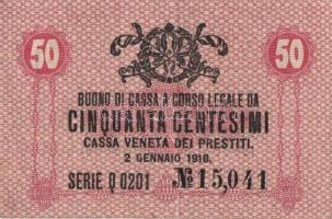 Olaszország/Velence/osztrák-magyar megszállás 1918. 10c (3x), 50c (3x) összesen 6db T:II