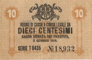 Olaszország/Velence/osztrák-magyar megszállás 1918. 10c (4x) T:II,II-