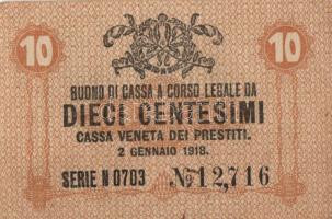 Olaszország/Velence/osztrák-magyar megszállás 1918. 10c (4x) T:II,II-