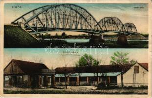 1937 Siklós, Dráva híd, Zsinkó csárda, halászcsárda. Bartl Róbert kiadása (kis szakadás / small tear)