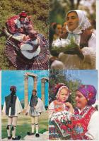 25 db MODERN népviselet képeslap / 25 modern folk costumes postcards