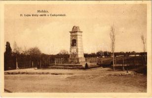 Mohács, II. Lajos király emlékmű a Csele-pataknál. Fridrich Oszkár kiadása