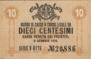 Olaszország/Velence/osztrák-magyar megszállás 1918. 10c (6x) T:II,III