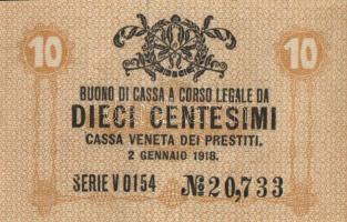 Olaszország/Velence/osztrák-magyar megszállás 1918. 10c (6x) T:II,III