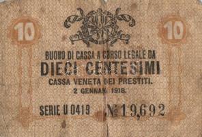Olaszország/Velence/osztrák-magyar megszállás 1918. 10c (6x) T:II,III