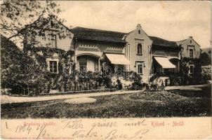 1904 Kéked-fürdő (Alsókéked), Melczer féle uradalmi kastély. Eschwig Ede F. kiadása, Hajts Kornél felvétele (gyűrődés / crease)