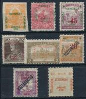 Szeged 1919 8 db bélyeg Bodor vizsgálójellel