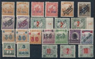 Temesvár II-III. 1919 23 db bélyeg Bodor vizsgálójellel
