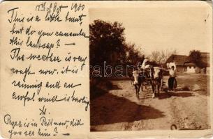 1900 Rátót, Ökrös szekér. photo (EM)