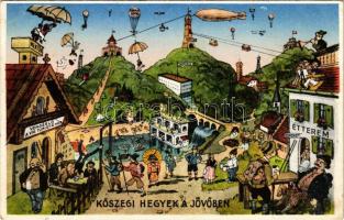 1931 Kőszeg, Kőszegi hegyek a jövőben. Róth Jenő kiadása (EK)