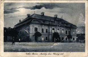 Nagyrőce, Nagy-Rőcze, Gross-Rauschenbach, Velká Revúca; Mestsky dom, okresny súd / Városháza, Kerületi Bíróság. Julius Edelmann kiadása / town hall, district court (fa)