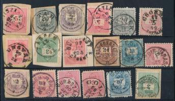 18 db Krajcáros bélyeg szép / olvasható bélyegzésekkel